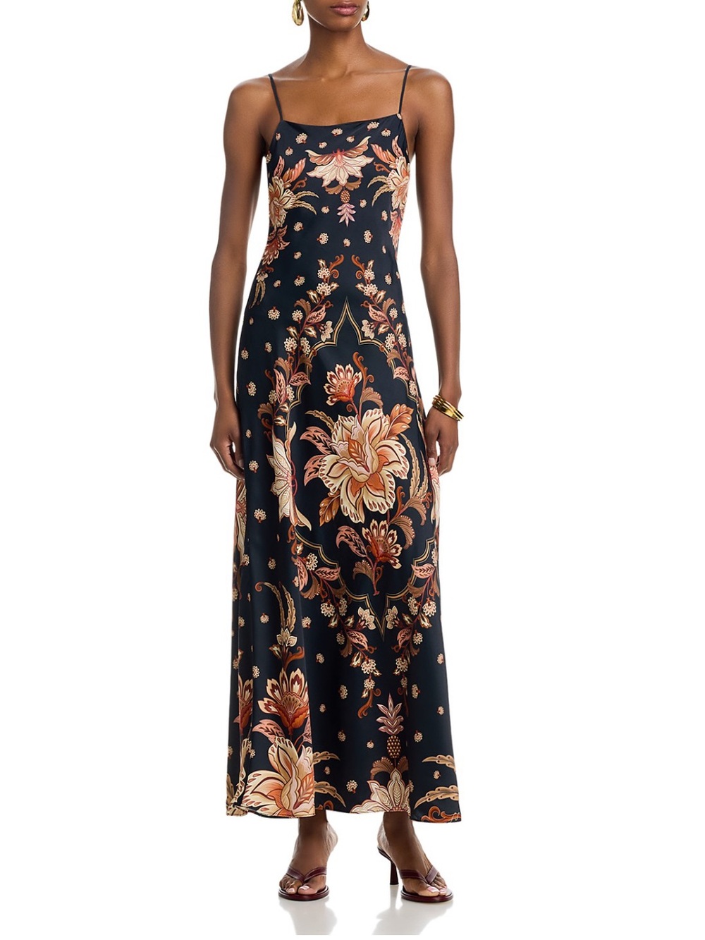 NWT FARM RIO Majestic Garden Maxi slip dress vacation resortwear summer Medium